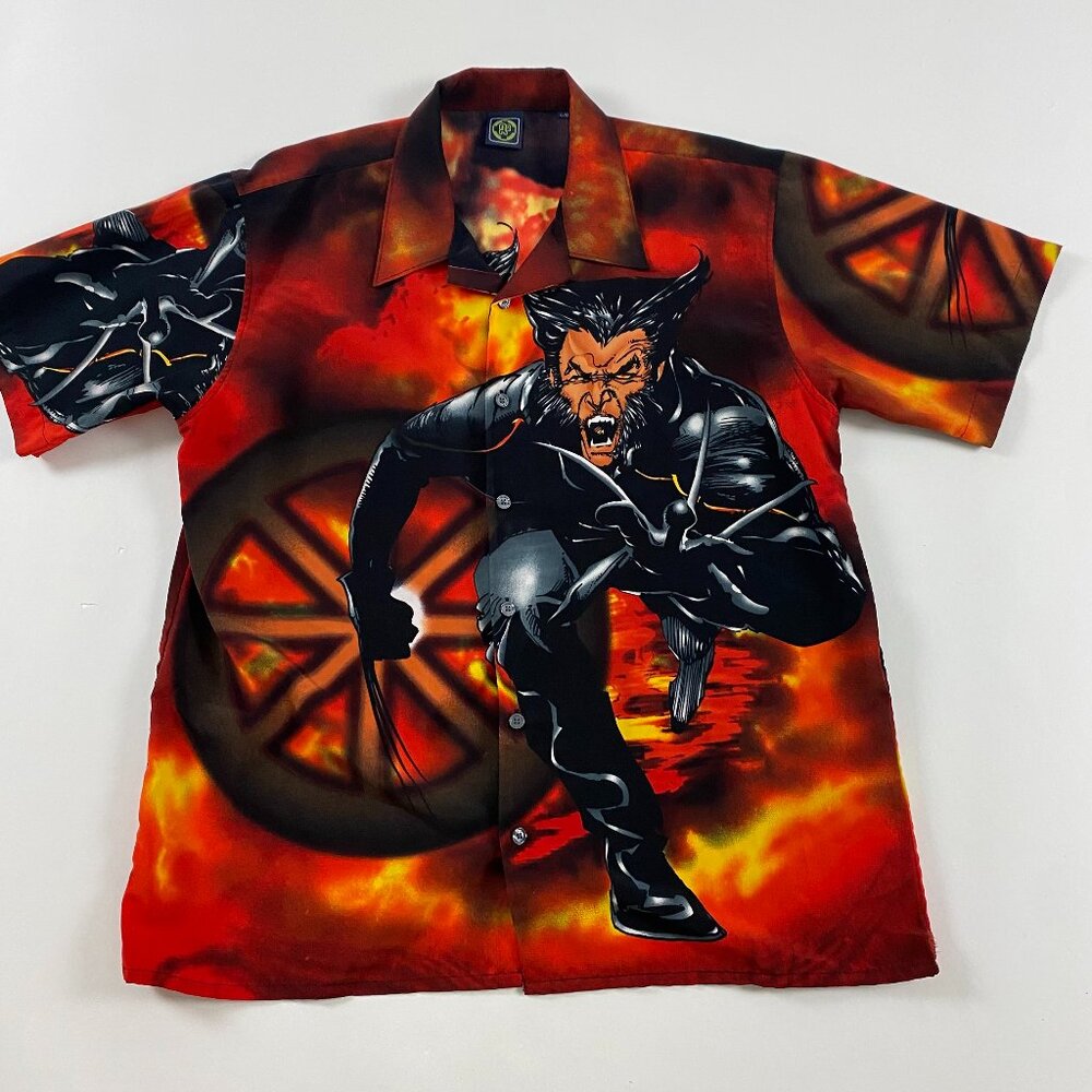 Vintage Y2K Wolverine Shirt Mens Large Button Down Up Front R2